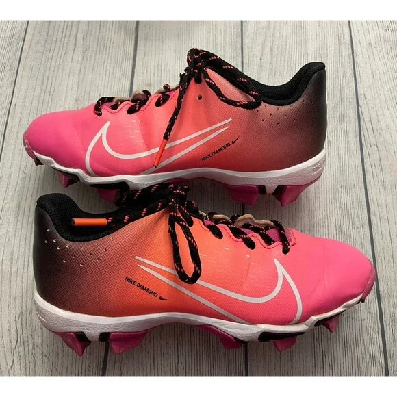 Pink Nike Girl Softball Cleats Shoes, Size Youth 4.5 - Picture 2 of 5